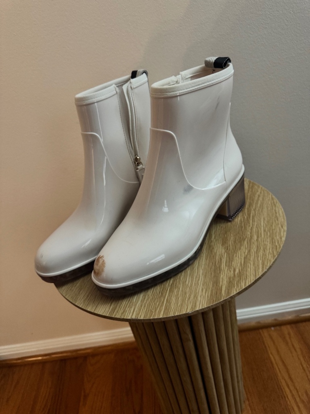 Kate Spade White Rain Boots